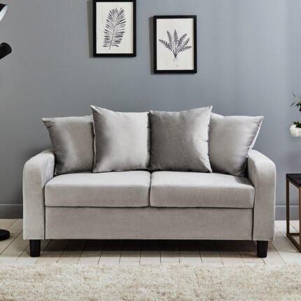 Outlet – Tracy 2 seater sofa - grey velvet