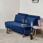 Outlet - Una Double Sofa Bed - Navy Blue - Sprung Construction