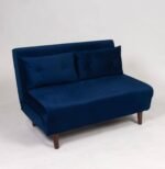 Outlet - Una Double Sofa Bed - Navy Blue - Sprung Construction - Image 4