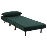 Outlet - Una Single Sofa Bed - Green - Velvet - Image 12