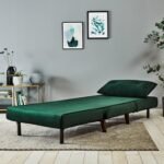 Outlet - Una Single Sofa Bed - Green - Velvet - Image 3