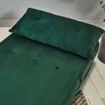 Outlet - Una Single Sofa Bed - Green - Velvet - Image 7