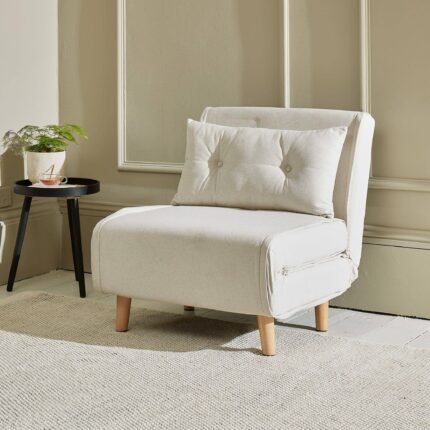 Outlet - Una Single Sofa Bed - Oatmeal - Linen