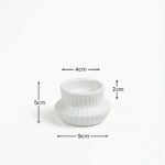 Outlet - White Ceramic Tealight Holders - Set of 2 - Image 3