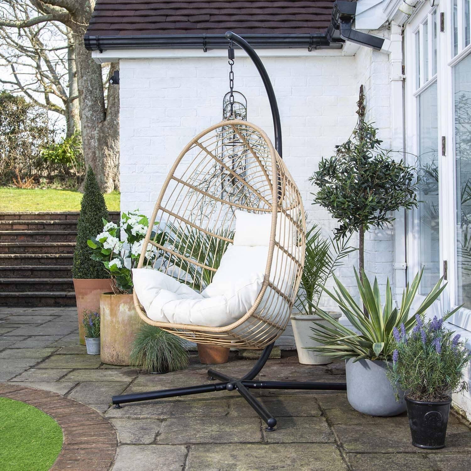 outlet-wick-hanging-egg-chair-natural-rattan-laura-james-1 Outlet - Wick Hanging Egg Chair - Natural Rattan