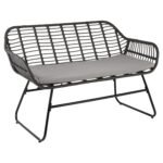 Outlet - Wick Rattan Sofa Set - Dark Grey - Image 5