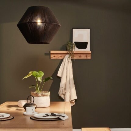 Willow Wooden Coat Rack with Shelf - Oak