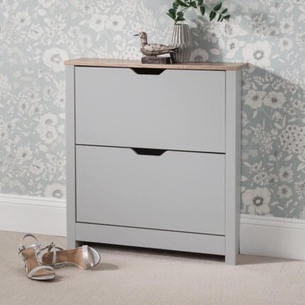 Outlet – Windsor shoe cabinet - 2 door - grey