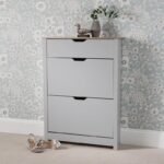 Outlet – Windsor shoe cabinet - 3 door - grey