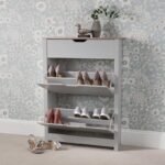 Outlet – Windsor shoe cabinet - 3 door - grey - Image 2