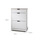 Outlet – Windsor shoe cabinet - 3 door - grey - Image 4