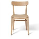 Outlet - Wooden Dining Chairs - Set of 2 - Pale Oak Colour - Image 5