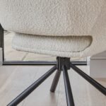 Outlet - Parker Boucle Office Chair -  Black Metal Legs - Image 2