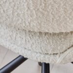 Parker Boucle Office Swivel Chair -  Black Metal Legs - Image 5