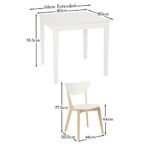 Paul White Extendable Dining Table Set - 2 Seater - Paul White Dining Chairs - Beech Legs - Image 10