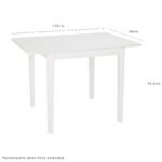 Paul White Dining Table - Extendable - Small - Image 8