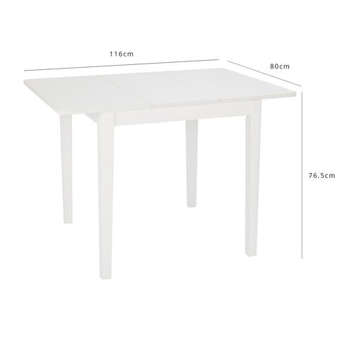 Outlet - Paul White Dining Table - Extendable - Small