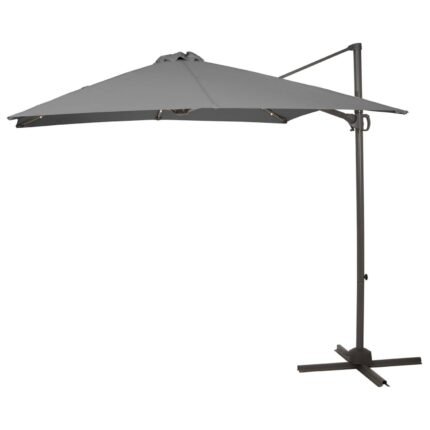 Grey LED Premium Cantilever Parasol 2.4m Square - Led Lights