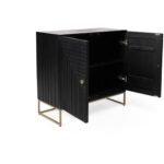Rayna 2 Door Small Sideboard - Jet Black - Image 14
