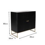 Rayna 2 Door Small Sideboard - Jet Black - Image 16