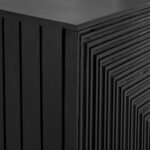 Rayna 2 Door 3 Drawer Large Sideboard - Jet Black - Image 4