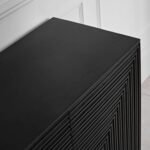 Rayna 2 Door 3 Drawer Large Sideboard - Jet Black - Image 6