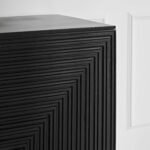 Rayna 2 Door 3 Drawer Large Sideboard - Jet Black - Image 5