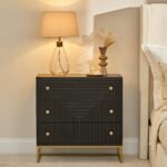 Rayna 3 Drawer Chest of Drawers - Jet Black