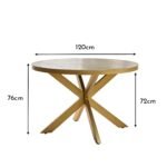 Rayna Jet Black Round Dining Table - Image 7