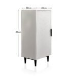 Reva 1 Door Storage Cabinet  -  Snow White - Image 8