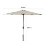 Round 3m Parasol Cream - Image 3