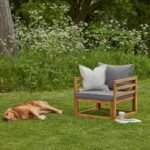 Rowan 2 Garden Armchairs with Coffee Table Set - Grey - Image 6