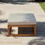 Rowan Footstool Cushion Cover - Natural