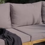 Rowan 5 Seater Wooden Garden Corner Sofa - Grey - Image 2