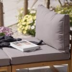 Outlet - Rowan 6 Seater Wooden Garden Corner Sofa - Grey - Image 6