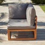 Rowan Wooden Garden Chairs with Coffee Table - Grey - Image 3