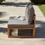 Rowan Wooden Garden Chairs with Coffee Table - Grey - Image 5