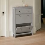 Sandhurst Shoe Cabinet - 3 Door - Grey - Image 2
