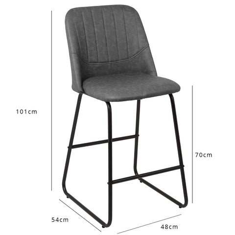 Outlet - Sheffield bar stool - grey 1 Outlet - Sheffield bar stool - grey