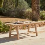 Shiro 6 Seater Wooden Rectangular Garden Dining Table Set with 4 Shiro Chairs & 1 Bench - Image 2