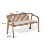 Outlet - Shiro Wooden Garden Bench - Set of 2 - Image 6