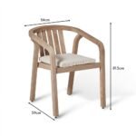 Outlet - Shiro Wooden Garden Dining Chair - Set of 4 - Image 6
