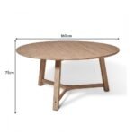 Outlet - Shiro Wooden Round Garden Dining Table - 160Cm - Image 8