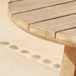 Outlet - Shiro Wooden Round Garden Side Table - Image 2