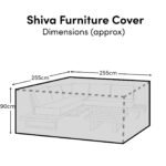 Shiva Corner Set Furniture Cover - 255x255x90cm