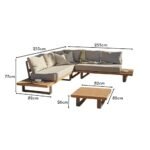 Shiva Garden Corner Sofa Set - Stone - Image 9