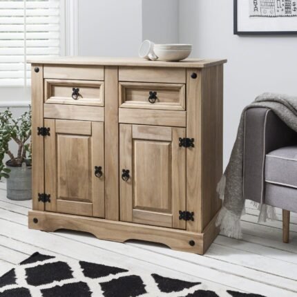 Corona 2 Drawers Sideboard - Solid Pine