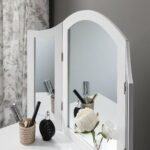 Sienna White Dressing Table with Mirror & Stool - Image 6