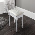 Sienna White Dressing Table with Mirror & Stool - Image 7