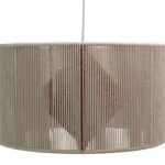 Sirana White Cotton & Burnt Orange Jute Pendant - Image 3